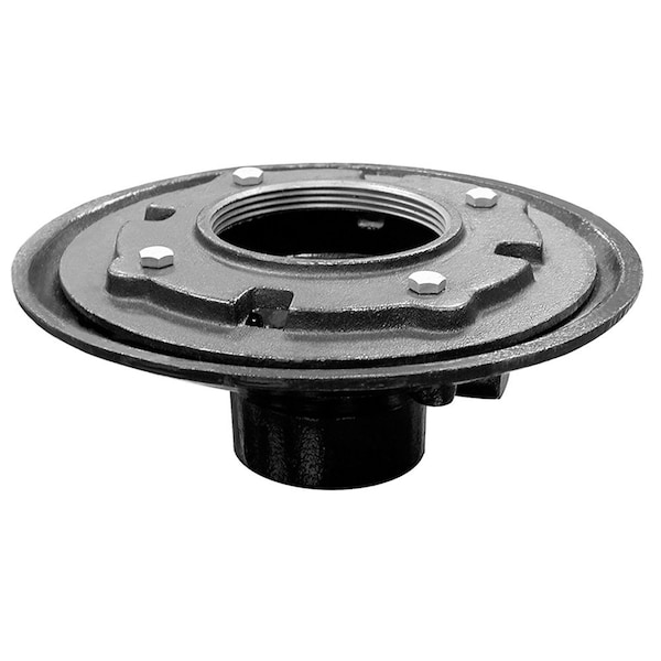 Jones Stephens 3in. No Hub Heavy Duty Drain Body with 10-1/2in. Pan and 1/2in. Primer Tapped - 3-1/2in. Height D80090 - main